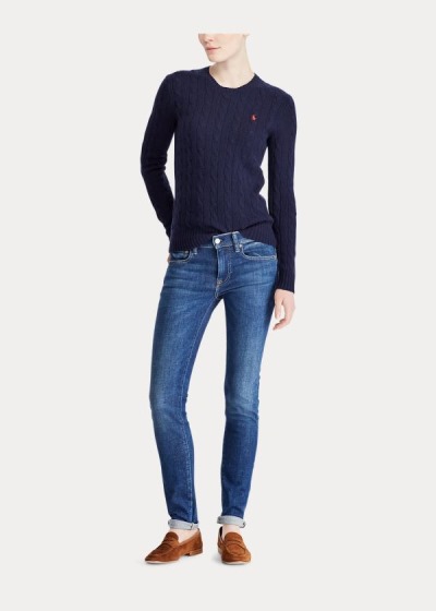 Sueter Polo Ralph Lauren Mujer Azul Marino - Cable Wool Crewneck - GHMBC1258